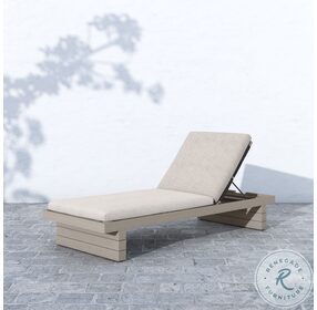 Leroy Washed Brown Outdoor Chaise
