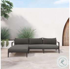 Sherwood Charcoal and Bronze Outdoor 2 Piece LAF Sectional