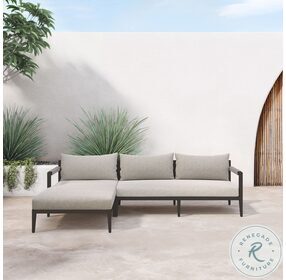 Sherwood Stone Gray and Bronze Outdoor 2 Piece LAF Sectional