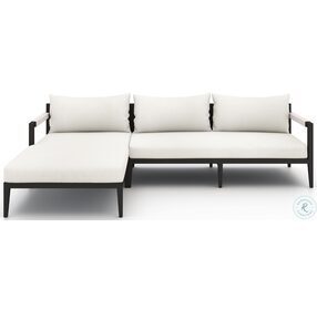 Sherwood Natural Ivory and Bronze Outdoor 2 Piece LAF Sectional