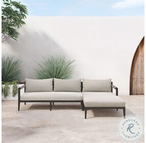 Sherwood Stone Grey And Bronze Outdoor 2 Piece RAF Sectional