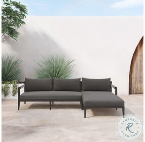 Sherwood Charcoal RAF Outdoor 2 Piece Sectional