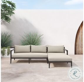 Sherwood Faye Sand And Bronze Outdoor 2 Piece RAF Sectional
