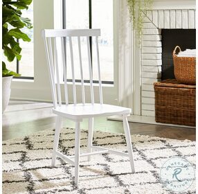 Capeside Cottage White Spindle Back Side Chair Set of 2