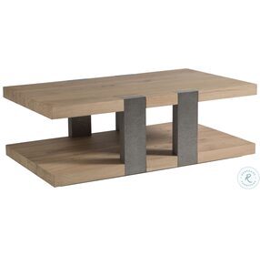 Verite Natural And Antiqued gunmetal Rectangular Occasional Table Set