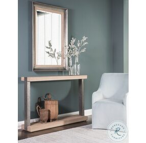 Verite Natural And Antiqued gunmetal Console Table