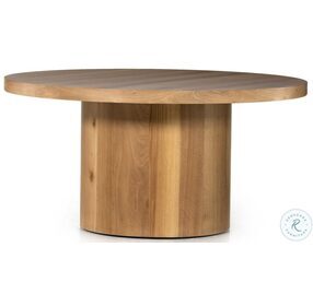 Hudson Natural Yukas Round Dining Room Set with Banquette