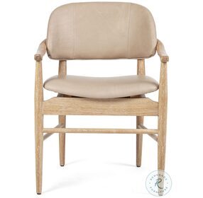 Josie Harness Burlap Leather Dining Chair