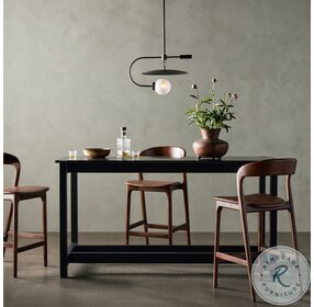 Scout Wron Black Mango And Marble Counter Height Dining Table