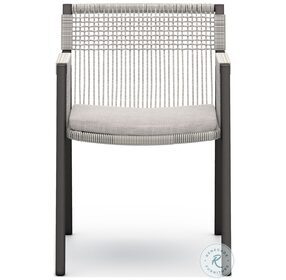 Shuman Stone Grey And Bronze Outdoor Dining Chair