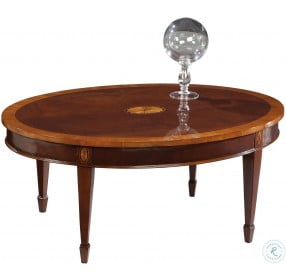 Copley Place Brown Oval Coffee Table