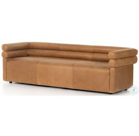 Evie Palermo Cognac Leather 88" Living Room Set