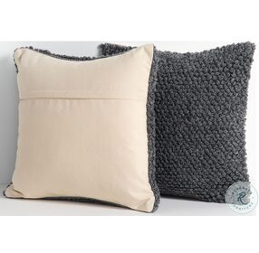 Billa Cream And Heathered Charcoal Outdoor Pillow
