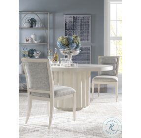 Signature Designs Cerused White Grey Sarto Round Dining Table