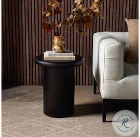 Zach Charcoal Parawood Solid End Table
