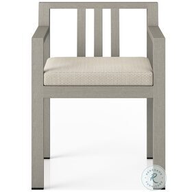 Monterey Faye Sand And Weathered Grey Outdoor Dining Arm Chair