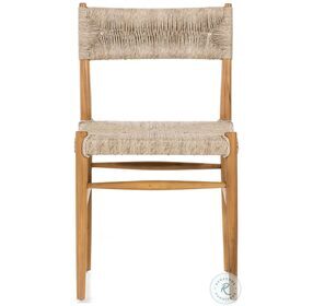 Lomas Natural Teak And Vintage White Outdoor Dining Chair