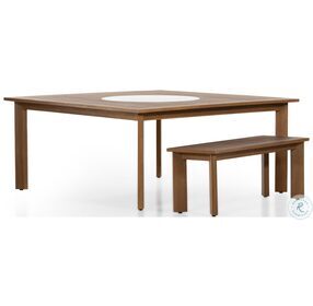 Colima Natural Teak Outdoor Dining Bench
