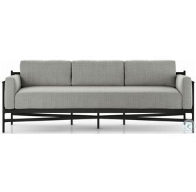 Hearst Bronze And Faye Ash Ivory Strap Outdoor Sofa