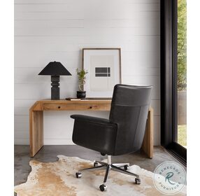 Humphrey Sonoma Black Leather Desk Chair