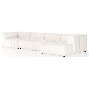 Langham Fayette Cloud Channeled 4 Piece RAF Chaise Sectional