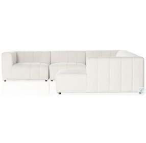 Langham Fayette Cloud Channeled 6 Piece RAF Chaise Sectional