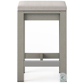 Monterey Stone And Weathered Grey Outdoor Counter Height Stool