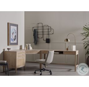 Clarita White Wash Mango Modular Corner Desk