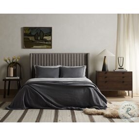 Montgomery Savile Flannel King Panel Bed