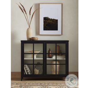 Lexington Black And Tempered Glass Small Sideboard