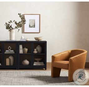 Millie Drifted Matte Black Small Sideboard