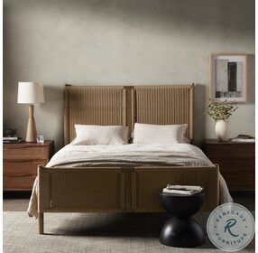 Liza Toasted Sungkai And Vintage Natural King Panel Bed