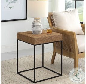 Laramie Natural Braided Rope Accent Table