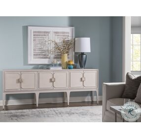 Signature Designs Misty White Gray Elixer Long TV Stand