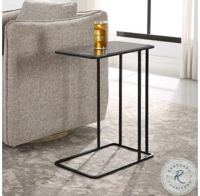 Cavern Stone And Iron Accent Table