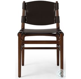 Joan Espresso Leather Dining Chair