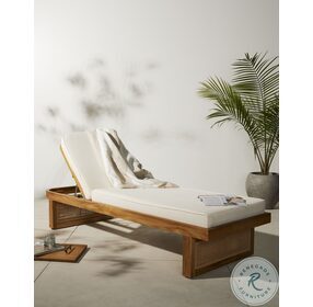 Merit Venao Ivory Outdoor Chaise Lounge