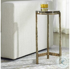 Eternity Antique Brass Accent Table