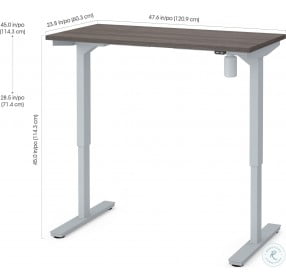 Bark Gray 48" Electric Height Adjustable Desk