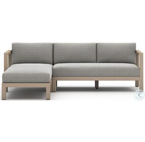 Sonoma Faye Ash And Washed Brown Outdoor 2 Piece LAF Sectional