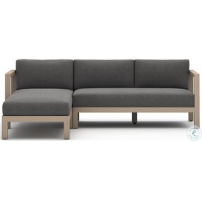 Sonoma Charcoal And Washed Brown Outdoor 2 Piece LAF Sectional