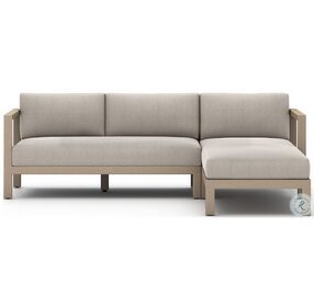 Sonoma Stone Grey And Washed Brown Outdoor 2 Piece RAF Sectional