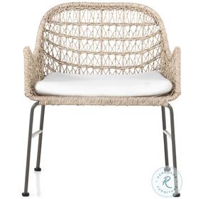 Bandera Vintage White Outdoor Chair With Cushion