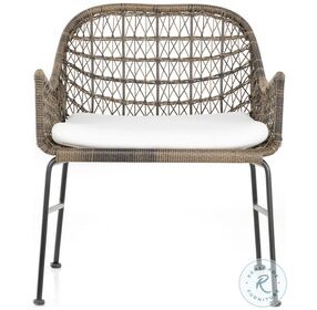 Bandera Distressed Grey Outdoor Chair With Cushion
