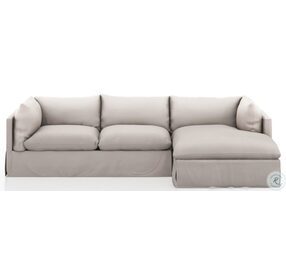 Habitat Bennett Moon Slipcover 115" 2 Piece Sectional with RAF Chaise