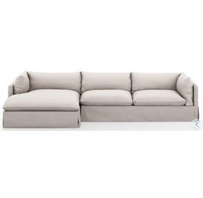 Habitat Bennett Moon Slipcover 133" 2 Piece Sectional with LAF Chaise