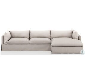 Habitat Bennett Moon Slipcover 133" 2 Piece Sectional with RAF Chaise