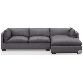 Westwood Bennett Charcoal 112" 2 Piece Sectional with RAF Chaise