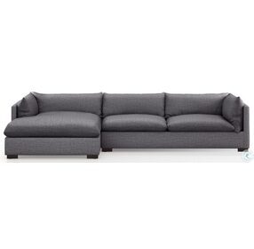 Westwood Bennett Charcoal 131" 2 Piece Sectional with LAF Chaise