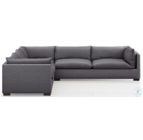 Westwood Bennett Charcoal 122" 3 Piece Sectional
